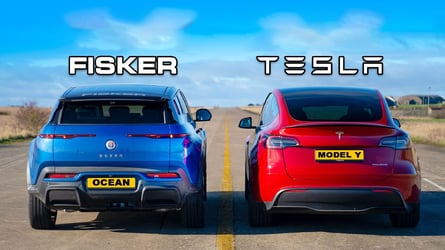 Fisker Ocean Versus Tesla Model Y Drag Race
