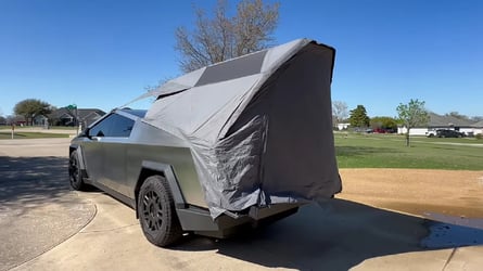 Installing a Tesla Cybertruck Basecamp Tent