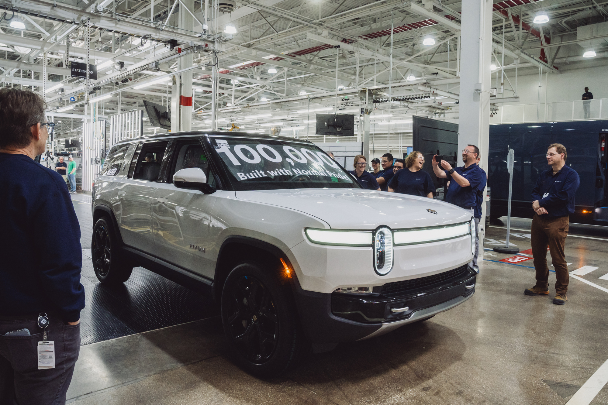 Rivian Celebrates 100000 Vehicle Milestone