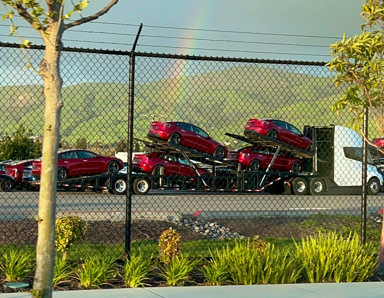 Tesla Semi Spotted Delivering Upgraded Model 3 Sedans