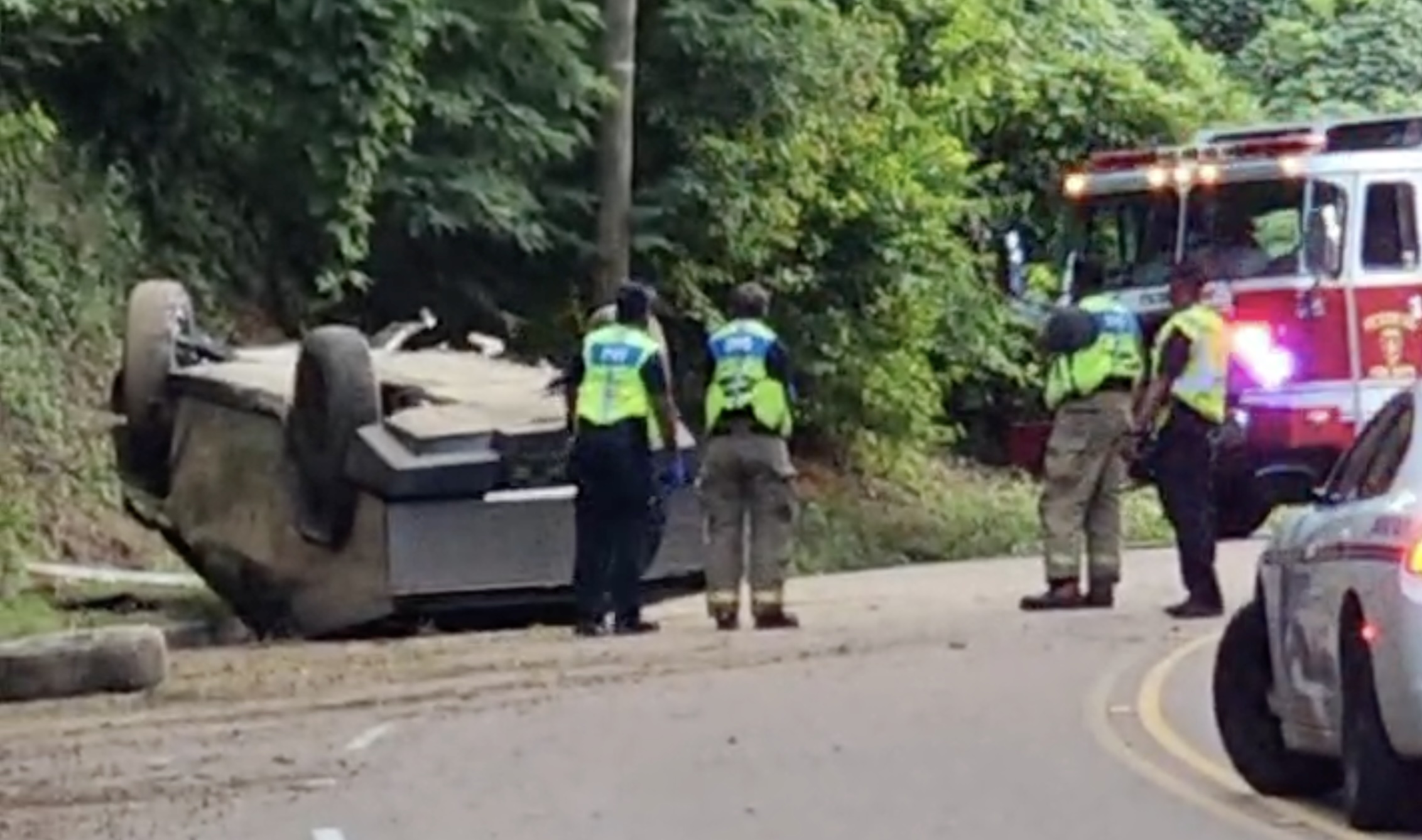 Tesla Driver Actually Flips Over a Cybertruck