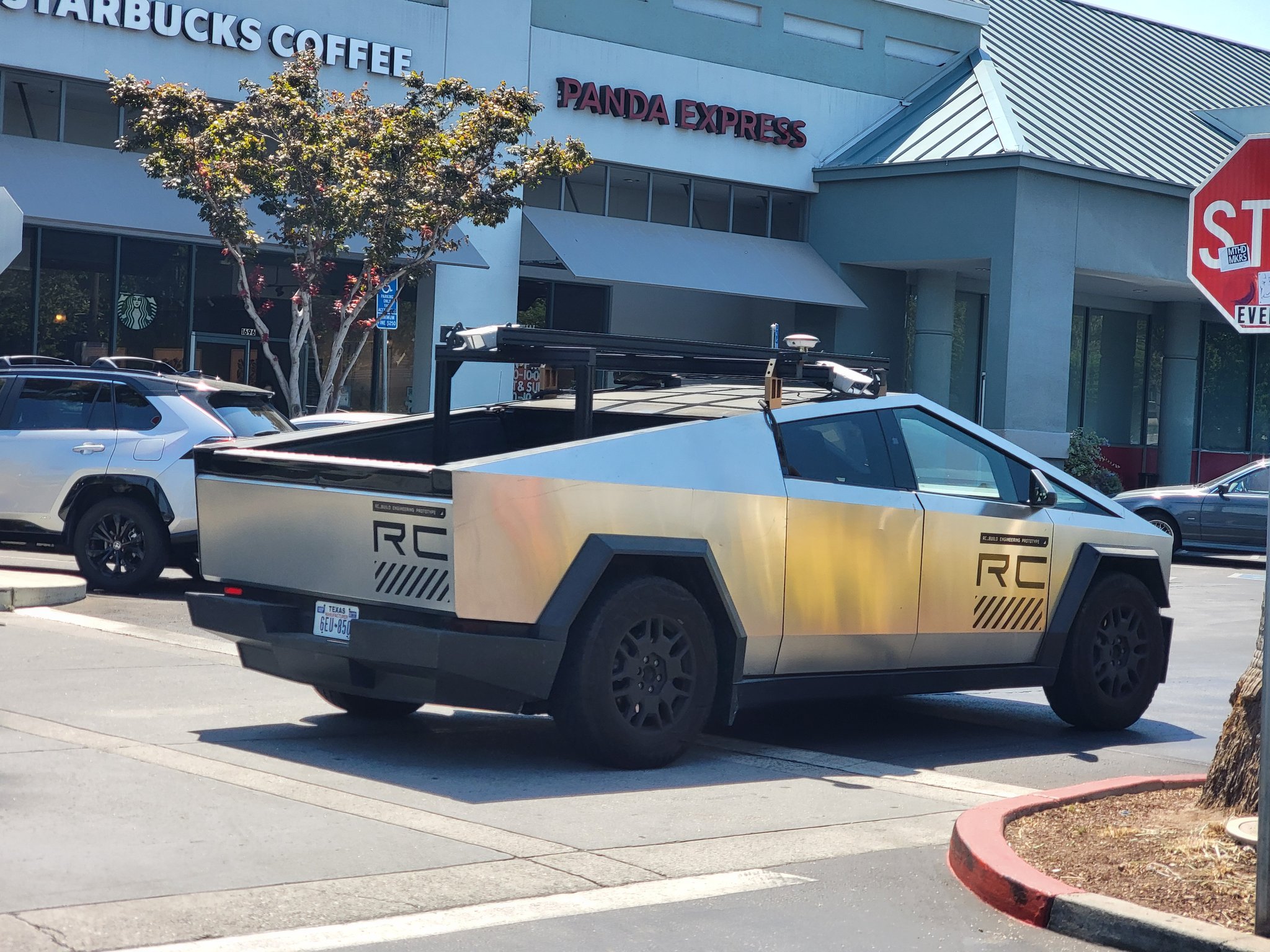 Tesla Cybertruck Spotted With Rooftop Sensor Suite