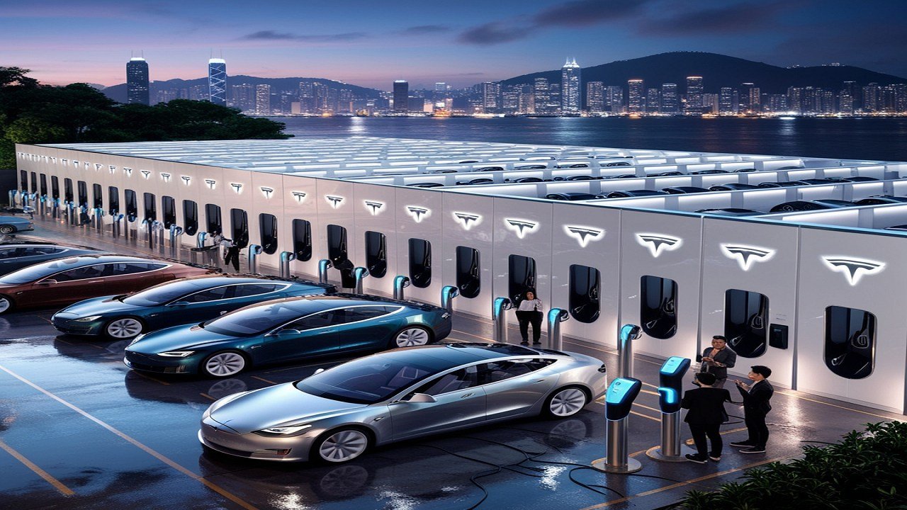 Tesla has built 400 Supercharger Stalls in Hong Kong