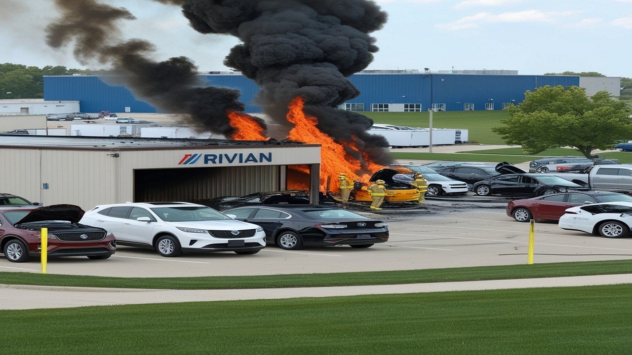 Fire at Rivian Illinois Factory