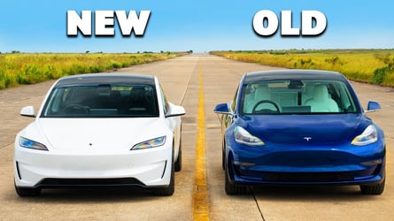 Old Versus New Tesla Model 3 Performance Drag Race