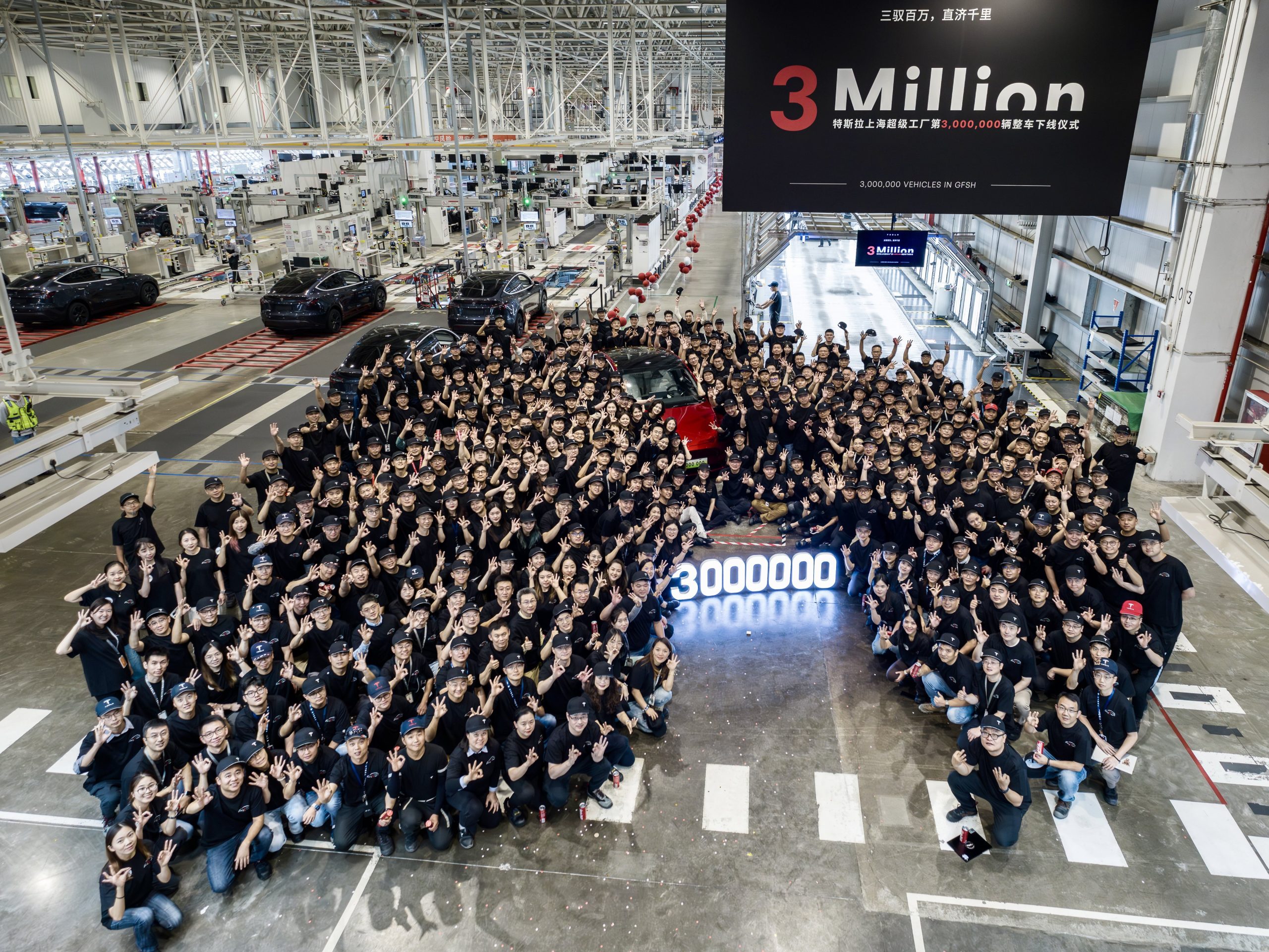 Tesla China Achieves 3 Million Vehicle Production Milestone