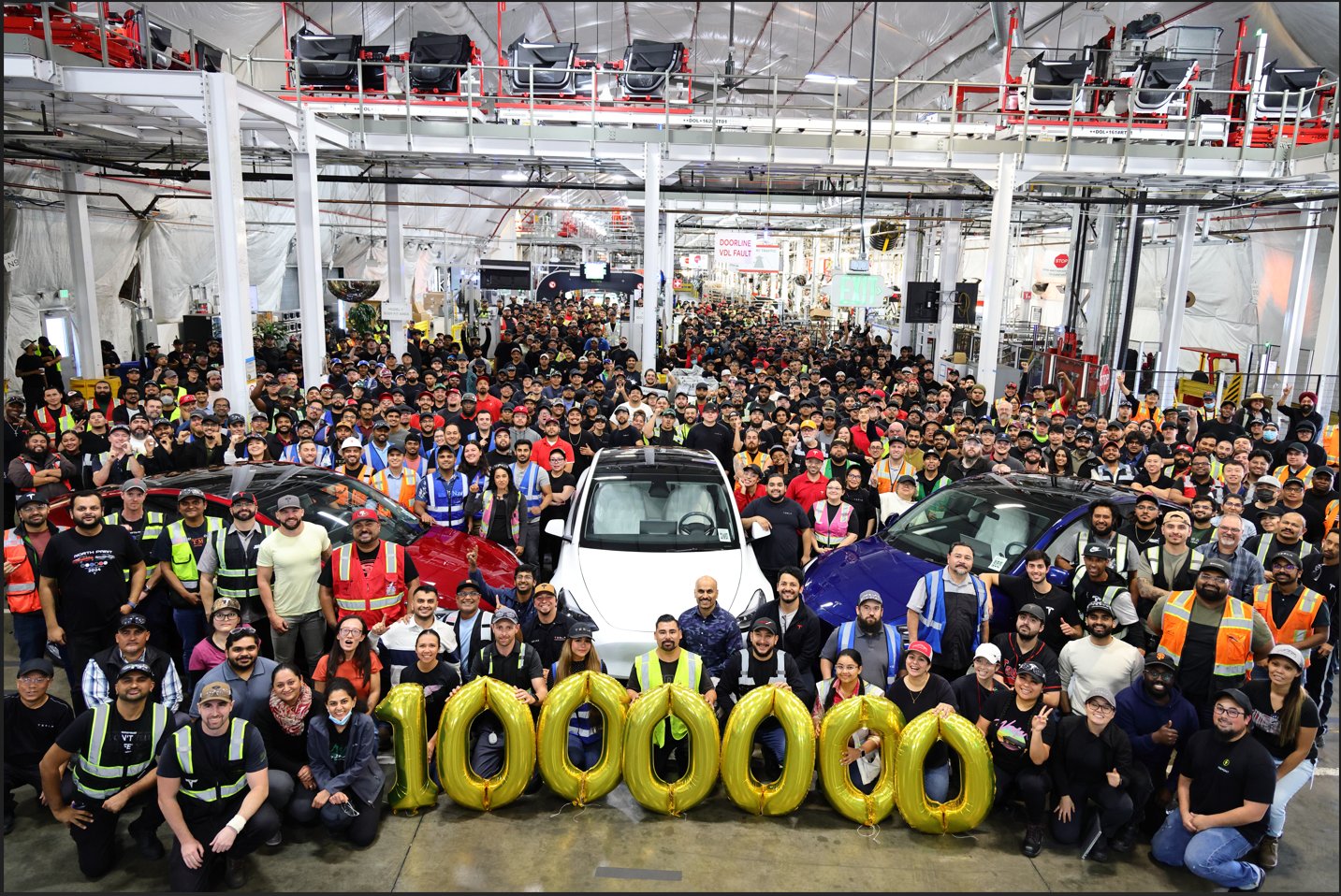 Tesla Fremont Factory Celebrates One Million Model Y Production