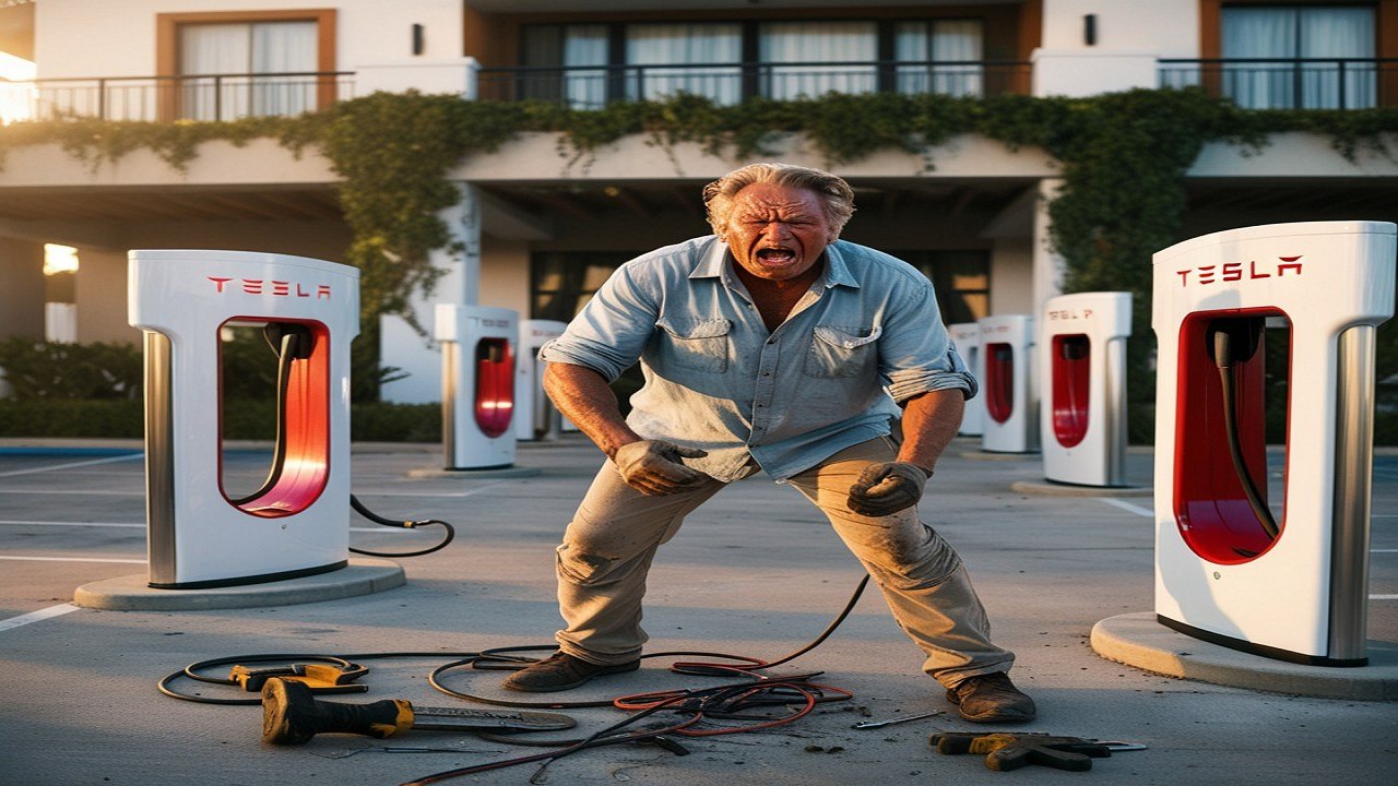 Hotel Owner Tears Down Tesla Chargers in Frustration