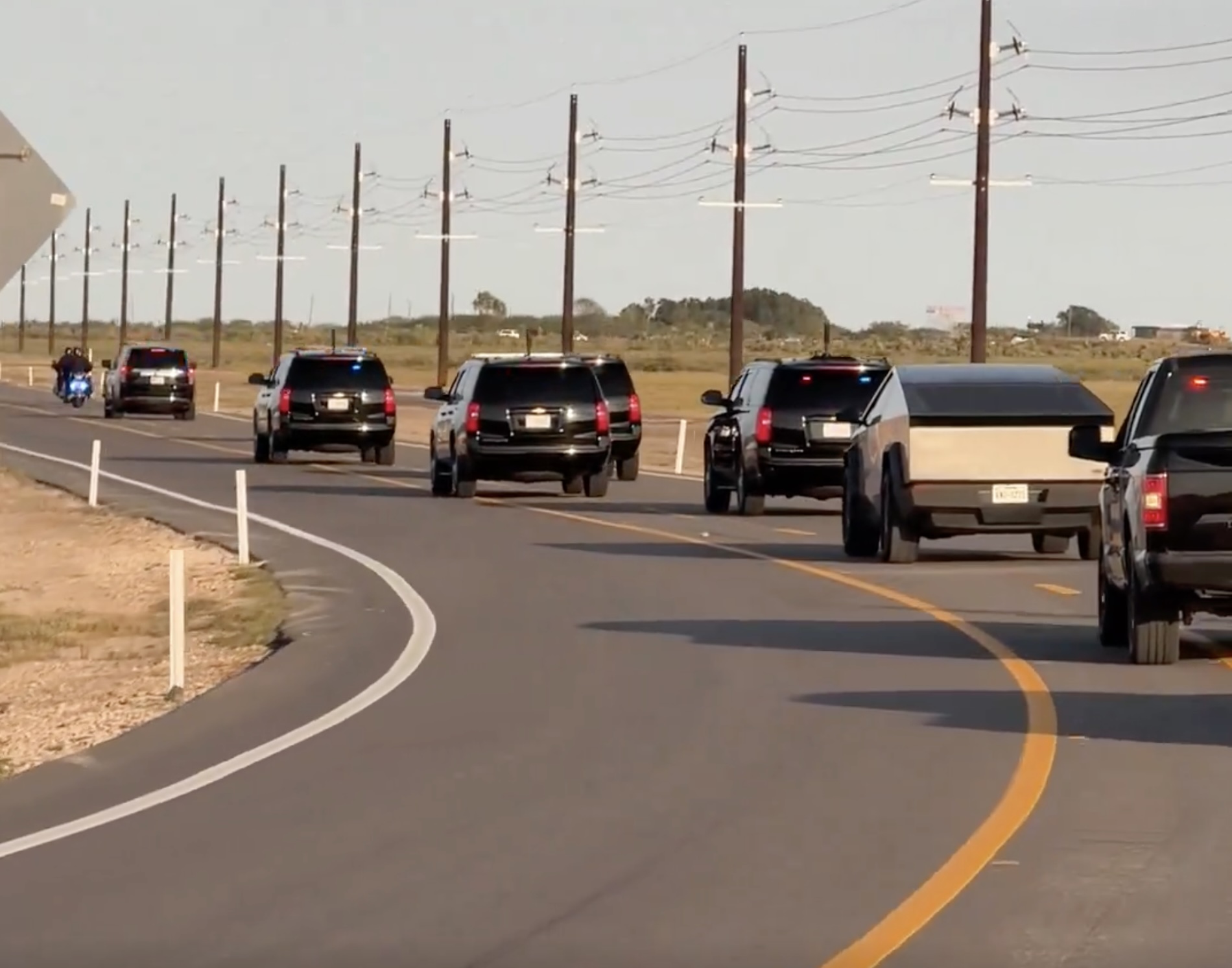 Tesla Cybertruck Spotted as Part of Donald Trump’s Motorcade