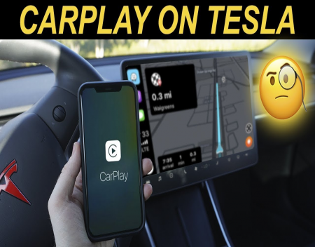 Apple CarPlay on a Tesla