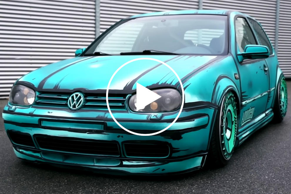 Cartoonified Volkswagen GTI Plays Tricks On Your Eyes