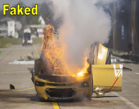 Insurance company faked a Tesla battery fire to prove batteries catch fire