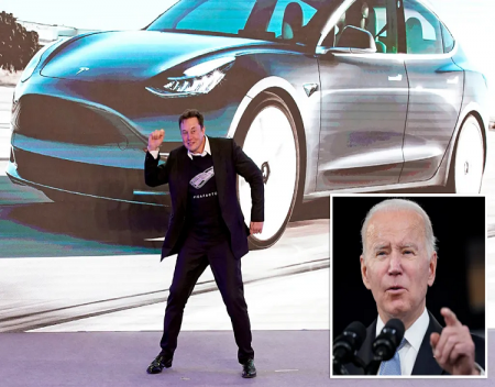 President Joe Biden Finally Says the Word Tesla