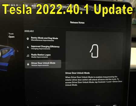 Tesla 2022.40.1 Software Update and Release Notes