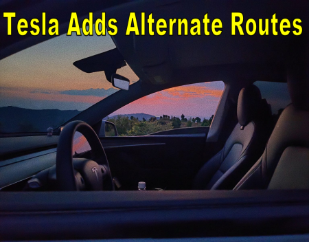 Tesla Adds Alternate Routes