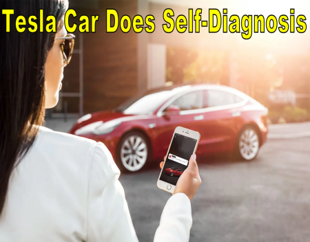 Tesla Car Does Self-Diagnosis