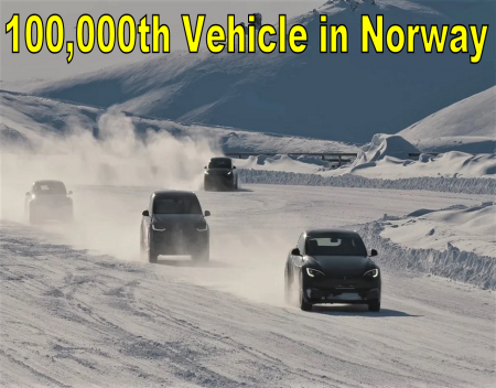 Tesla Celebrates Registration of its 100,000th Vehicle in Norway