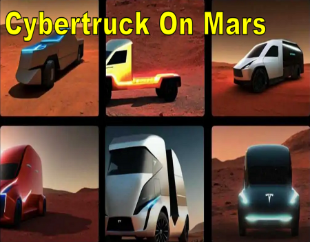 Tesla Cybertruck On Mars