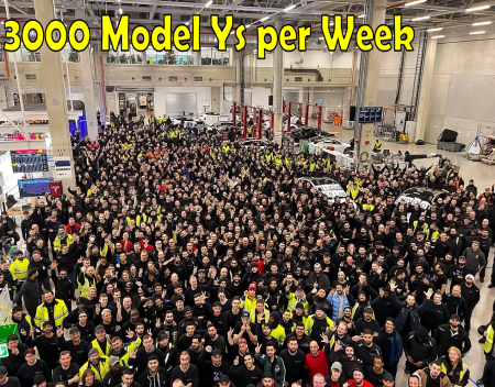 Tesla Giga Berlin Reaches Production Capacity of 3000 Model Ys per Week