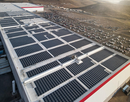 Tesla Giga Nevada Adds Even More Solar Panels