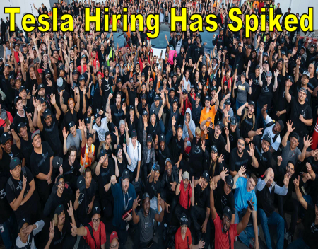 Tesla Hiring Has Spiked