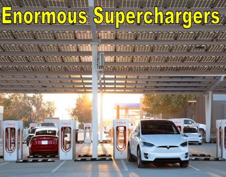 Tesla is building four enormous Supercharger locations in California