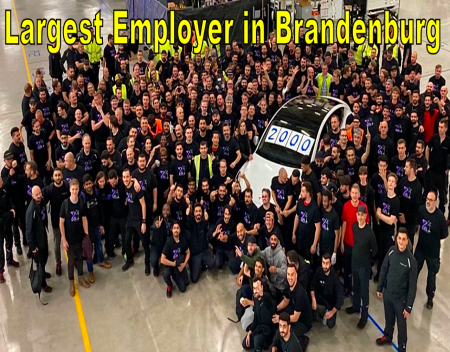 Tesla is the Largest Private Employer in Brandenburg Germany