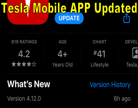 Tesla MobileAPP Updated