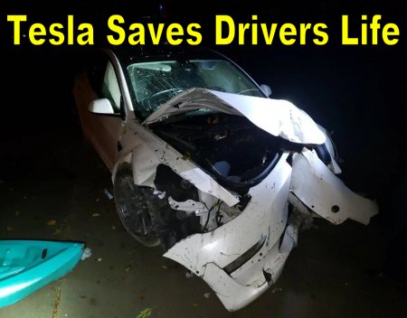 Tesla Model 3 Saves Life of Driver in Crash