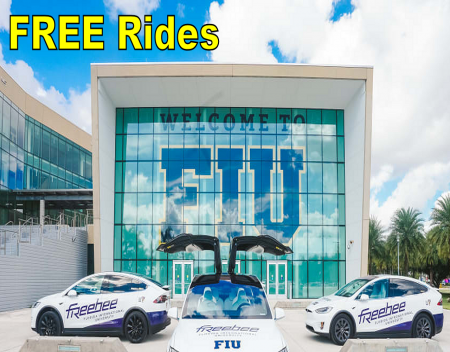 Tesla Model X fleet offering FREE Rides to FIU students