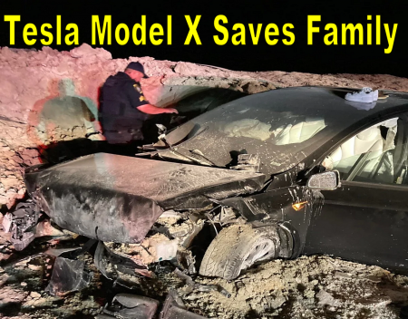 Tesla Model X Saves Family