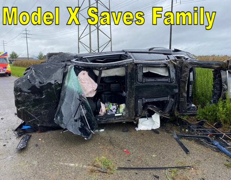 Tesla Model X Saves Family