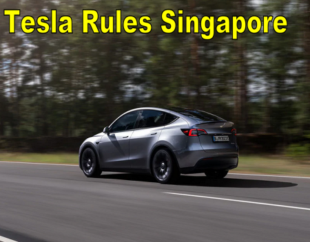 Tesla Model Y Became the Best-Selling Car in Singapore