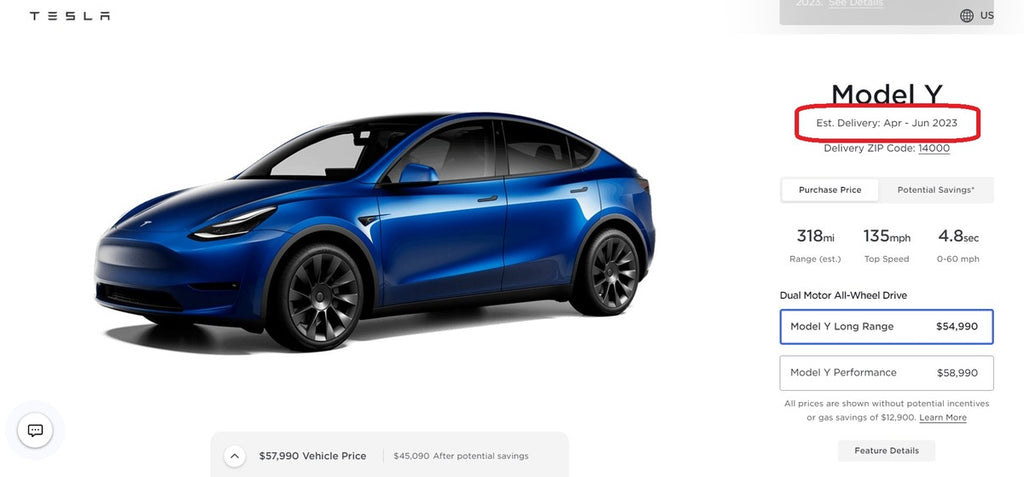 Tesla Model Y Long Range US Delivery Time Extends to 6-15 Weeks