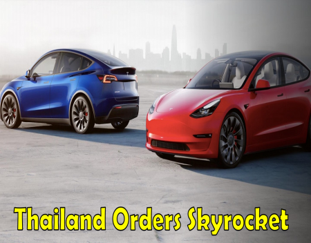 Tesla Orders in Thailand Skyrocket