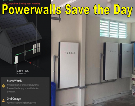 Tesla Powerwalls keep the lights on in Puerto Rico