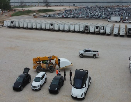 Tesla Semi Arrives At Giga Texas