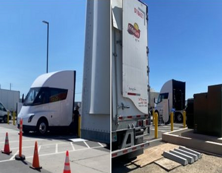 Tesla Semi helps install prefab Superchargers at Laguna Seca