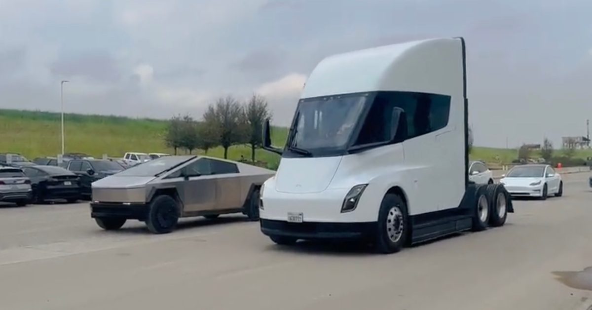 Tesla Semi takes on Cybertruck in viral drag race