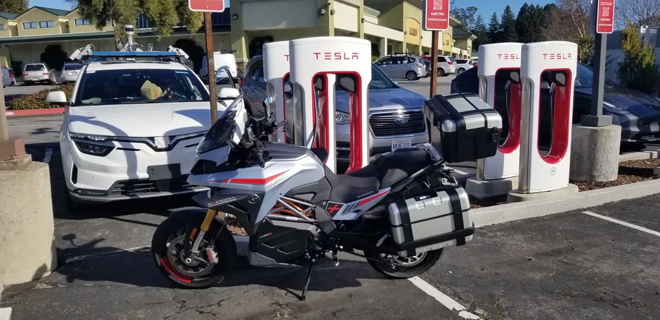 Tesla Superchargers are already attracting electric motorcycles