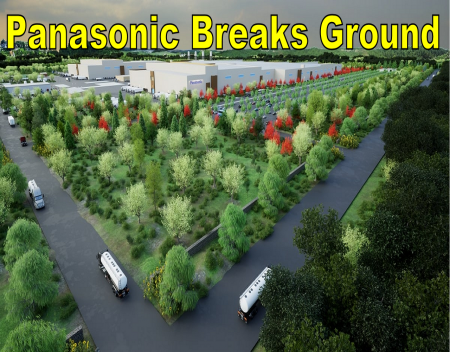 Tesla supplier Panasonic breaks ground on 30 GWh EV battery plant in Kansas