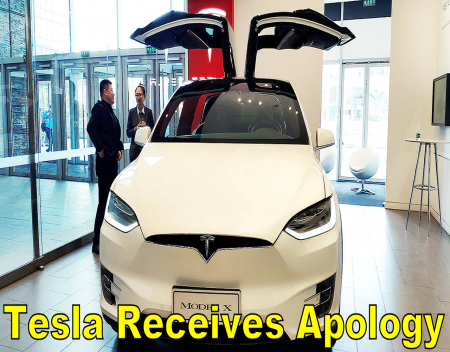 Tesla to Receive Apology and Compensation