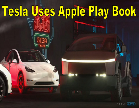 Tesla Uses Apple Play Book