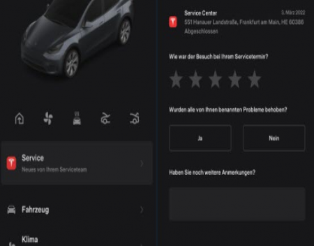 Use The MobileAPP To Provide Feedback On Your Latest Tesla Service