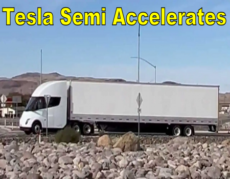 Watch Tesla Semi Effortlessly Accelerate