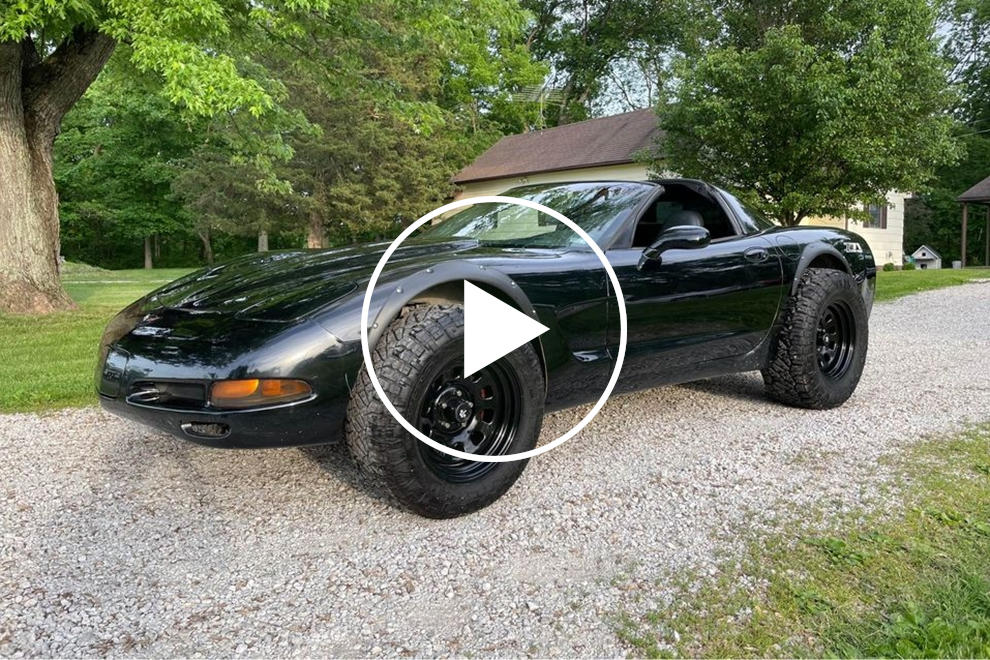 Wild Chevy Corvette On 33-Inch Tires Is Homebrewed Hilarity